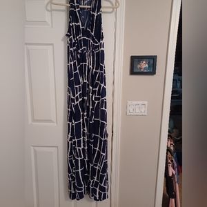 Navy blue maxi dress, size 14